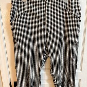 Anthropologie Monochrome Gingham Capris